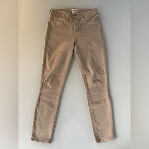 L’AGENCE High Rise Skinny Jeans – Taupe Beige – Size 25